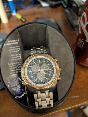 Citizen Men’s Two-Tone Black Dial Chronograph Watch